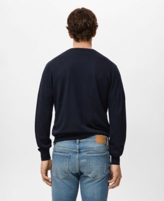 Men's Merino Wool V-Neck Sweater
