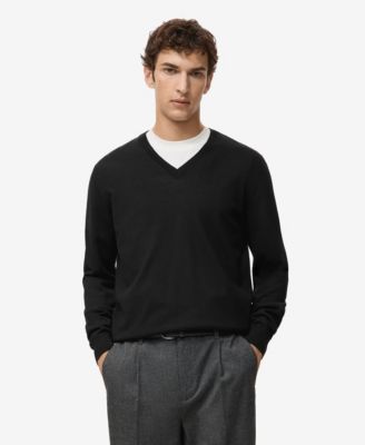 Men's Merino Wool V-Neck Sweater