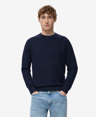Men's Micro Structured Cotton Knitted Sweater