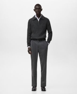 Men's Wool-Blend Zipper Sweater