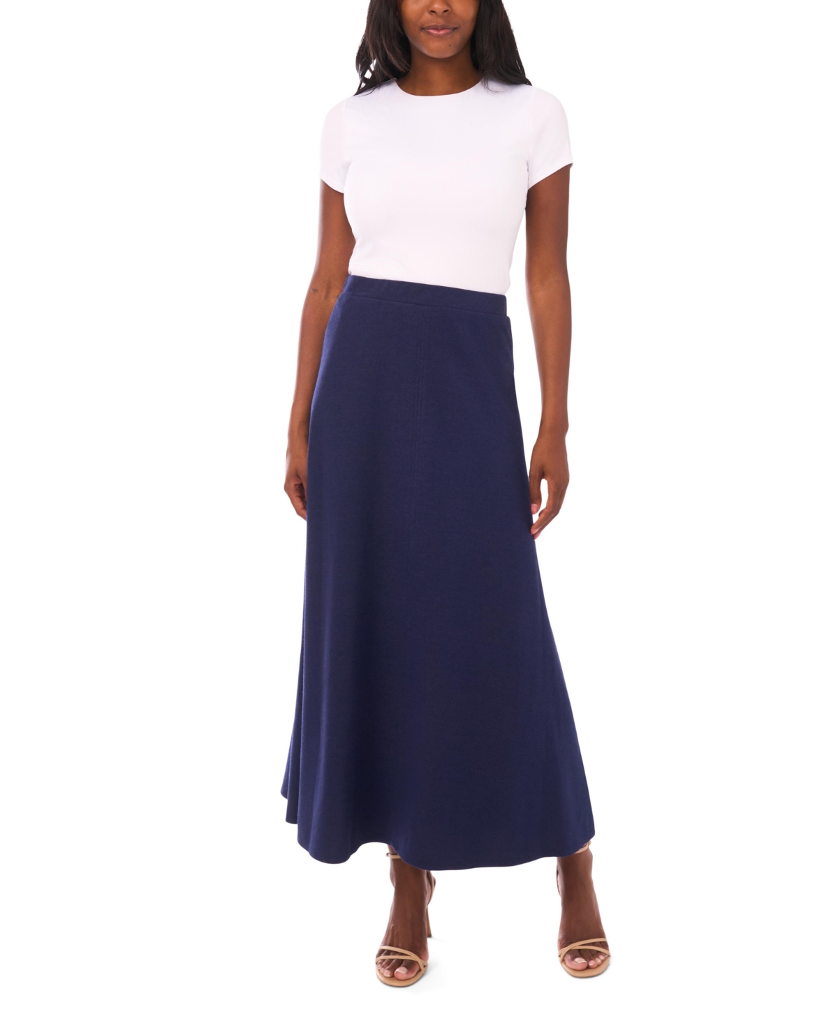 Vince Camuto Women's Solid A-Line Maxi Skirt