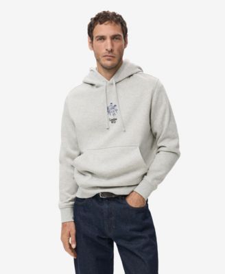 Men's Text Cotton Hooded Sweatshirt