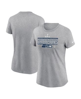 Women's Dark Heather Gray Seattle Seahawks 2025 NFC Conference Champs Locker Room Trophy Collection T-Shirt