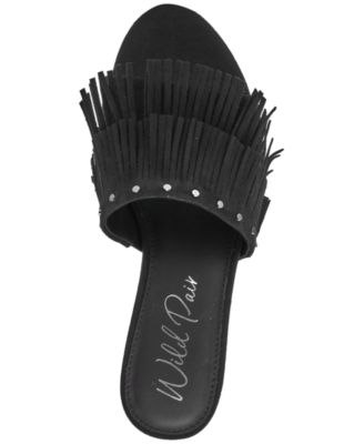 Women's Salma Fringe Kitten Heel Dress Sandals