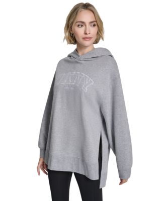 Women's 3D Puff Applique Varsity Logo Oversized Hoodie