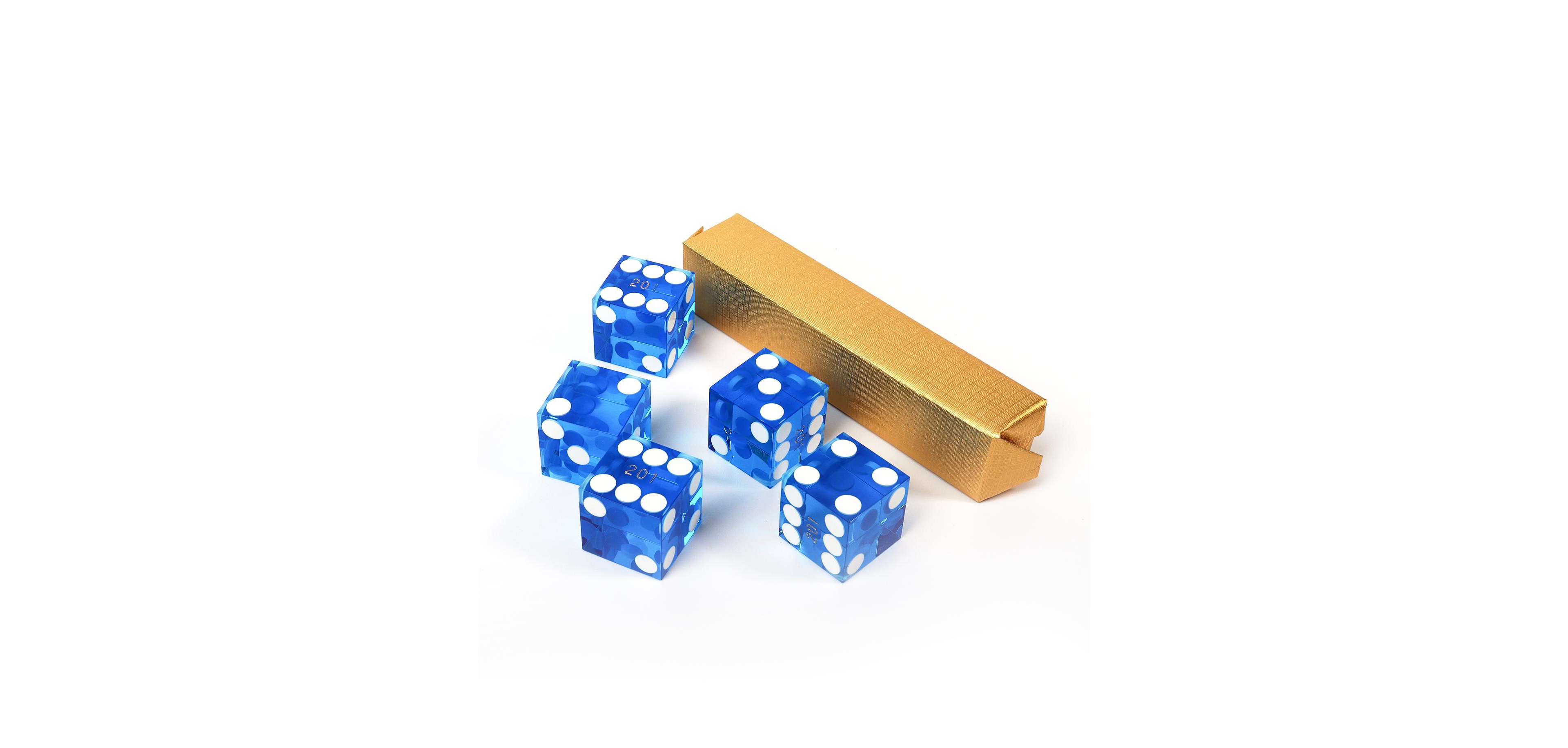 Gse Games & Sports Expert 19mm Vegas Casino Style Craps Dice Set of 5 with Razor Sharp Edges
