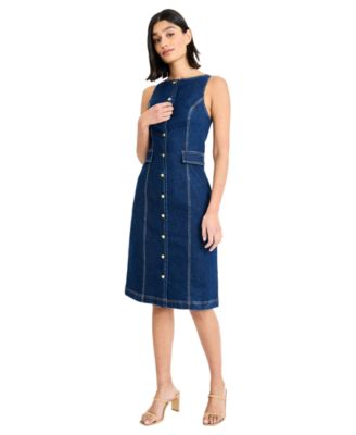 Women's Sleeveless Button Detail Dress