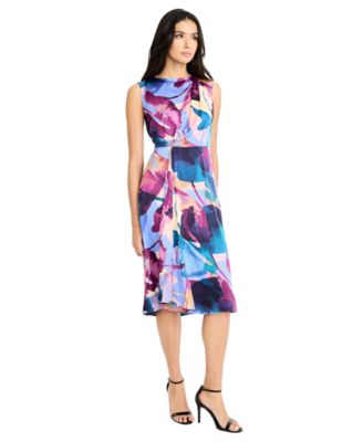 Women's Boat Neck Midi Dress