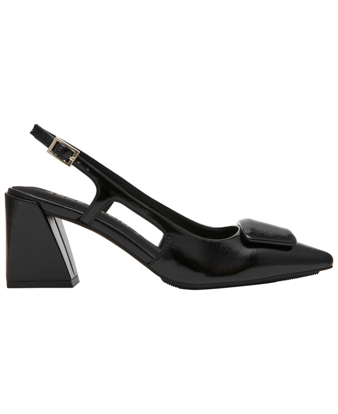Женские туфли Anne Klein Renetta Slingback Block Heel Pumps, цвет: Чёрный лаковый — фото 2