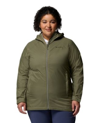 Plus Size Switchback Lined Long Zipper Jacket