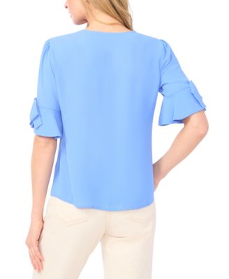Women's Flounce Sleeve Crewneck Top