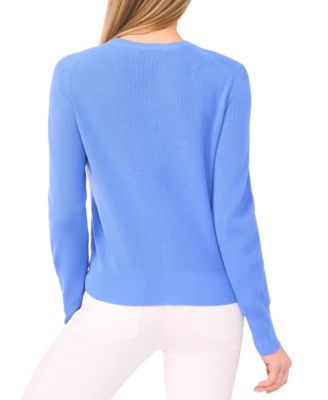 Women's Crewneck Long-Sleeve Cardigan