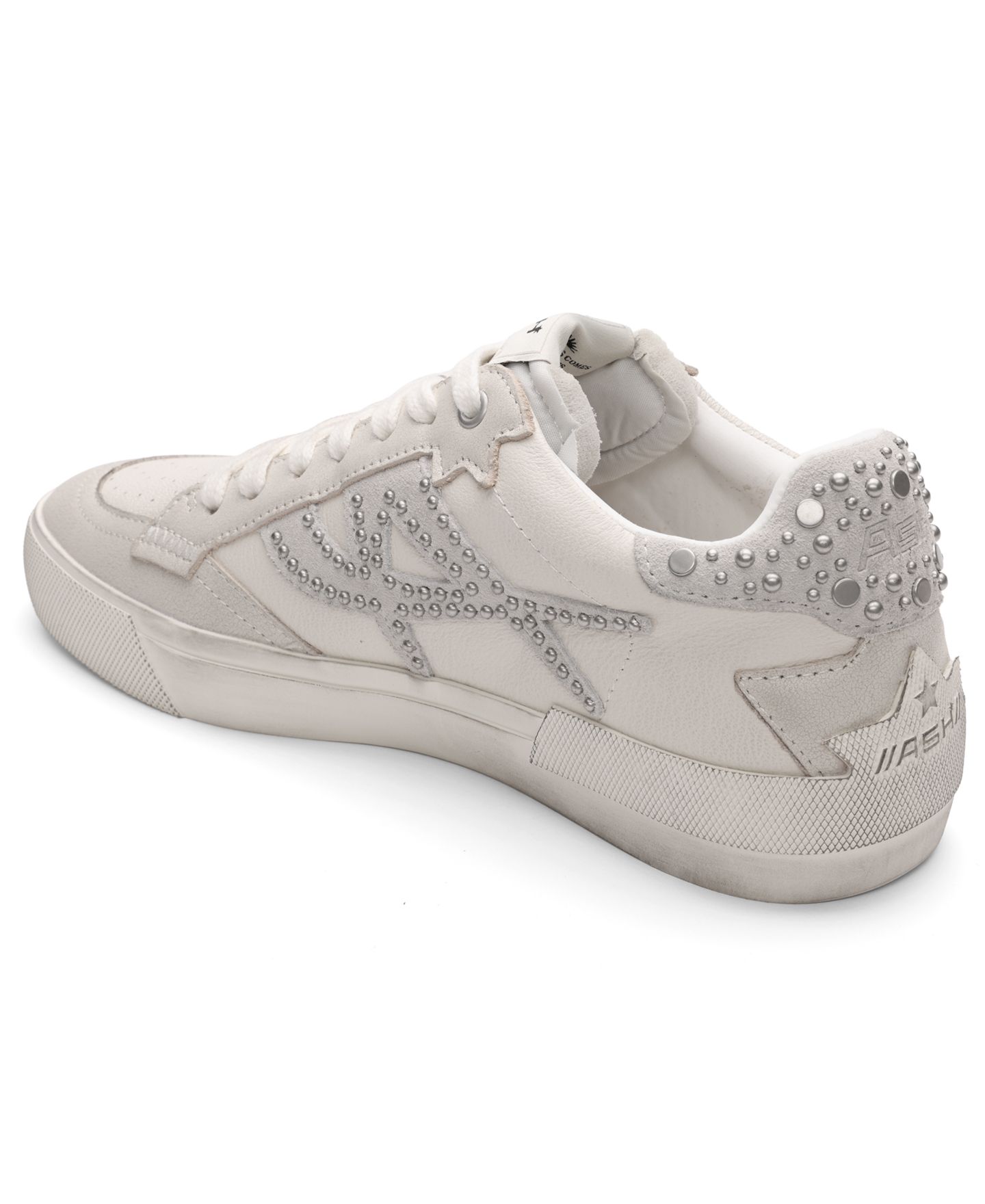 Женские кроссовки ASH Moonlight Studs Lace-Up, цвет: Бежевый белый / Серый — фото 3