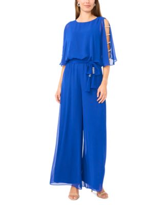 Women's Bar-Sleeve Crew Neck Jumpsuit