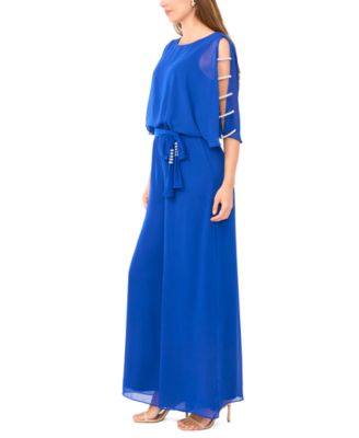 Women's Bar-Sleeve Crew Neck Jumpsuit