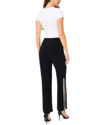 Women's Imitation Pearl Pull-On Pants