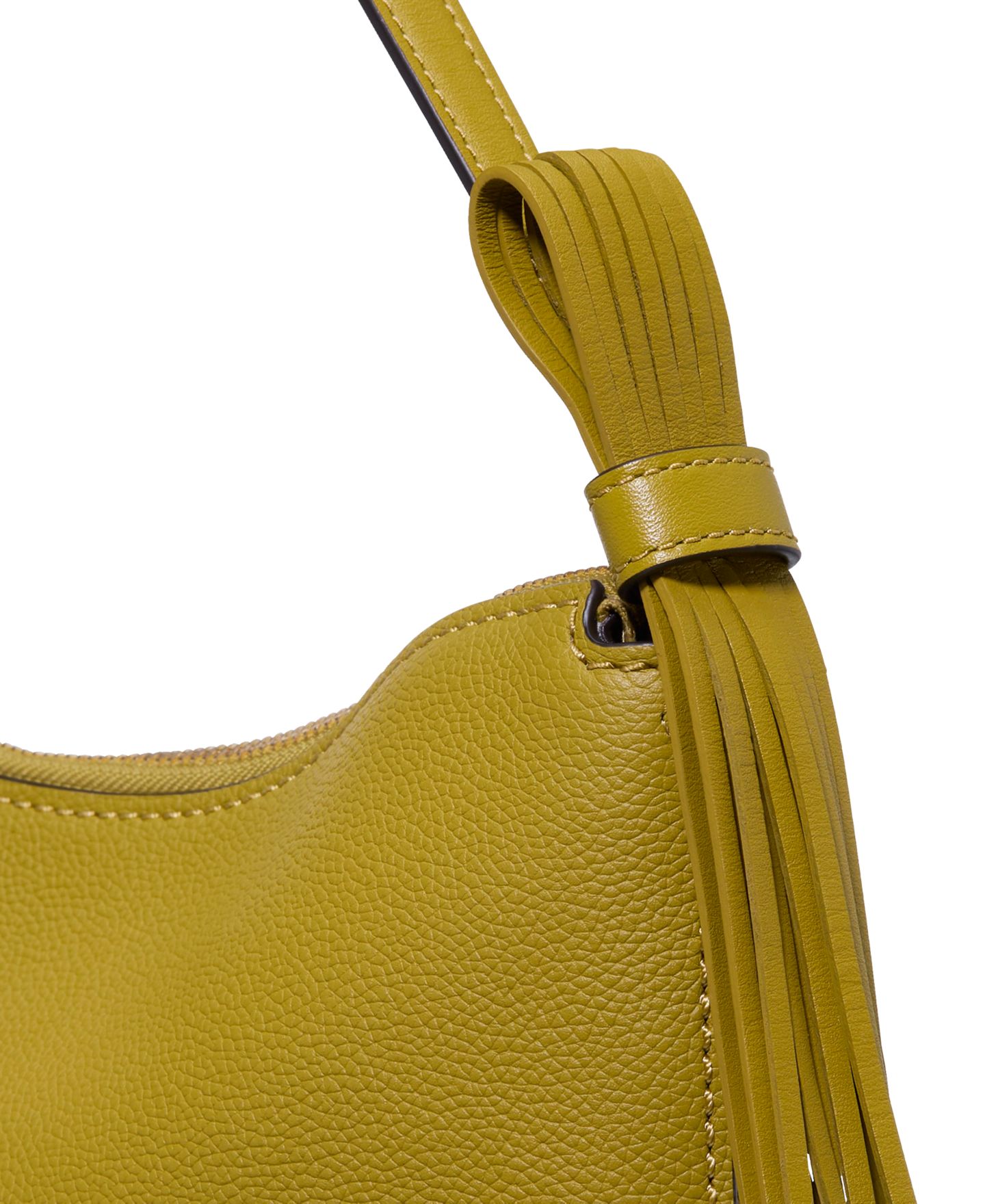 Женская сумка kate spade new york Loop Fringe Strap Pebbled Leather Medium Shoulder, цвет: Laurel Leaf — фото 5