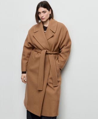 Women's Belted Manteco Wool Coat
