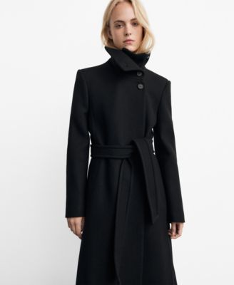 Women's Belted Manteco Wool Coat
