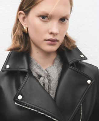 Women's Faux-Leather Biker Jacket