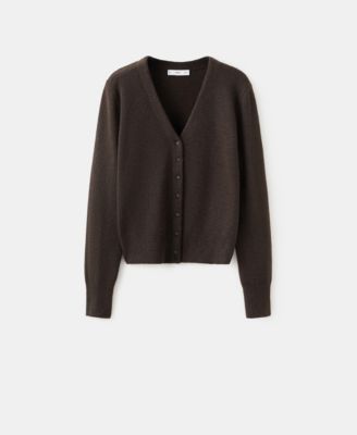 Women's V-Neck Knitted Cardigan Sweater