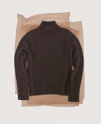 Women's Perkins Collar and Buttoned Cuffs Sweater