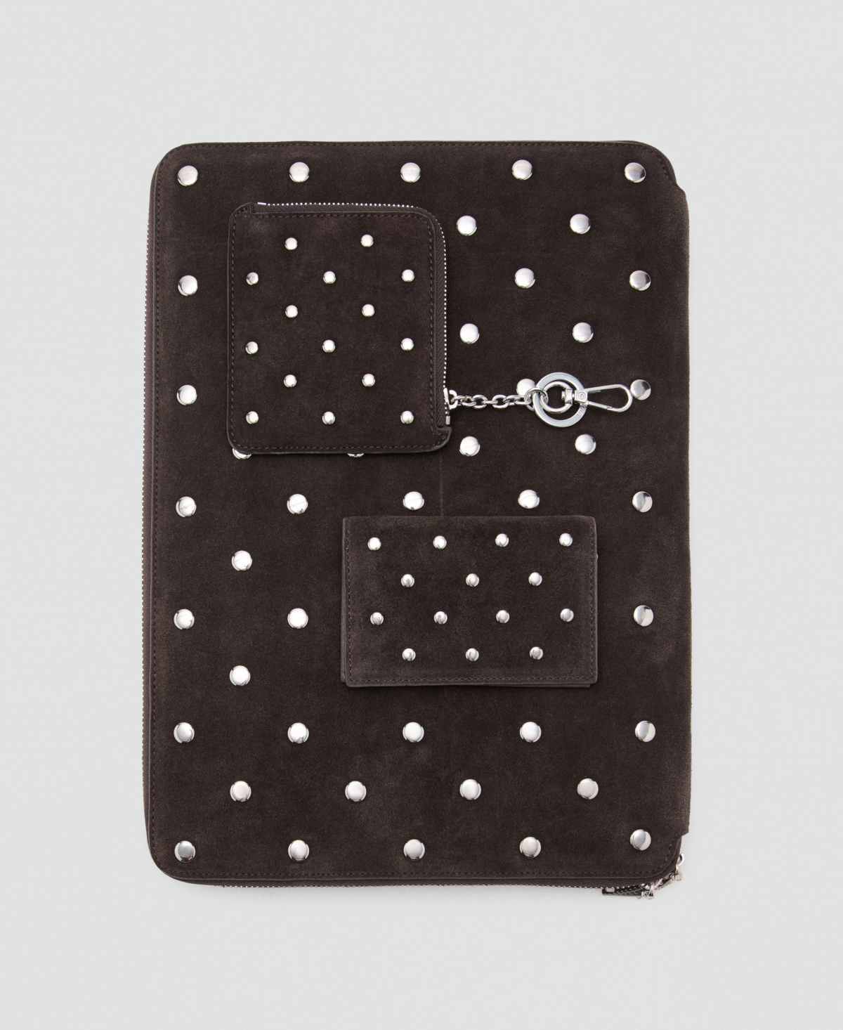 Mango Women's Studded Leather Laptop Case