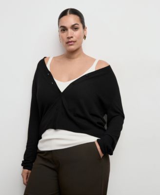 Women's V-Neck Knitted Cardigan Sweater