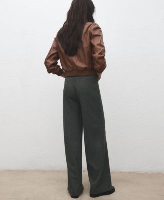 Women's Elastic Waist Straight-Fit Pants