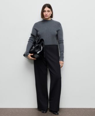 Women's Chalk-Stripe Straight Pants