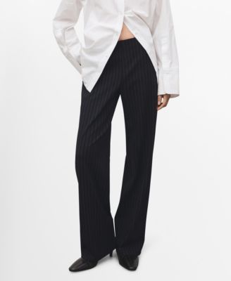 Women's Chalk-Stripe Straight Pants