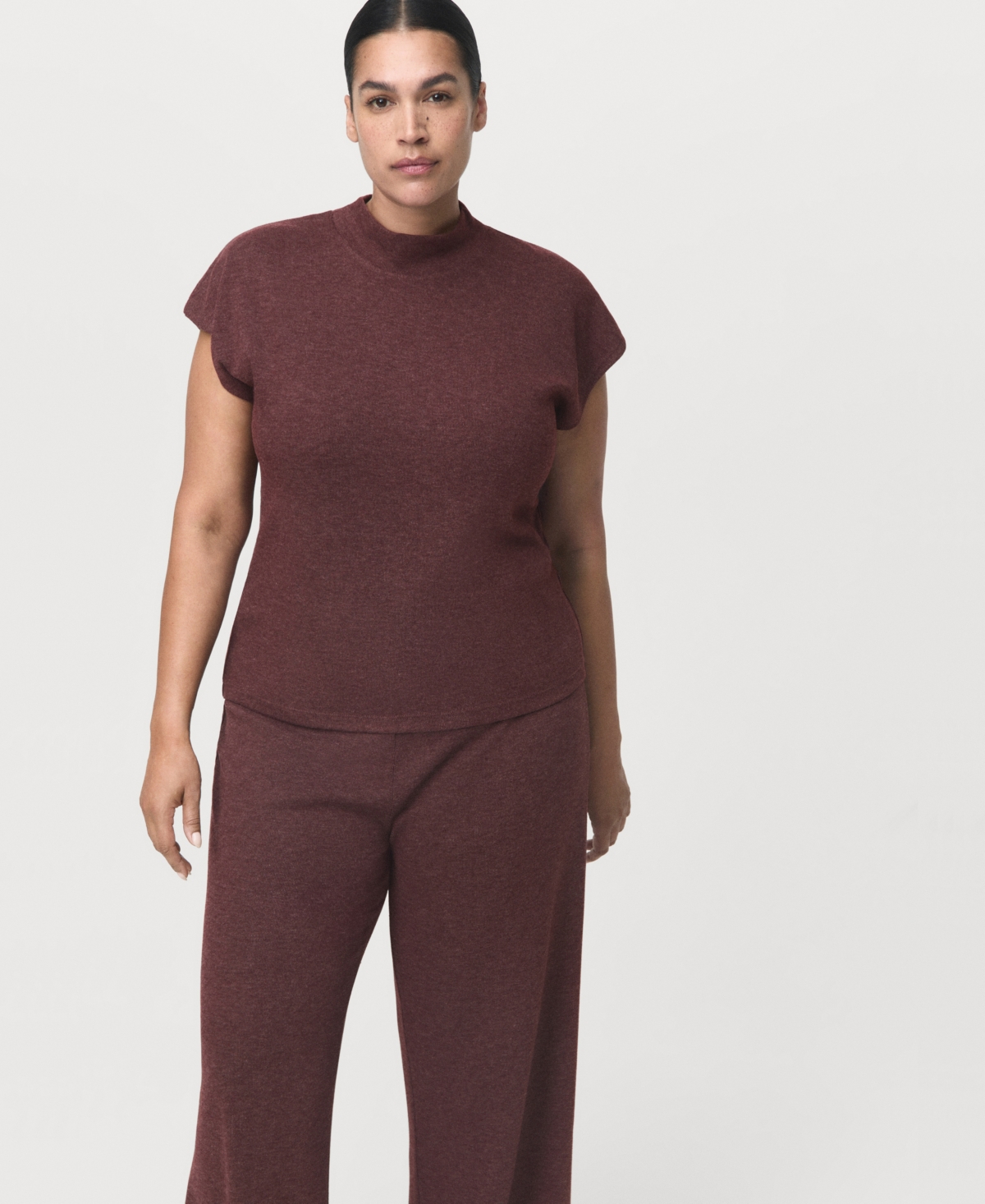 Mango Women's Elastic Waistband Knitted Pants