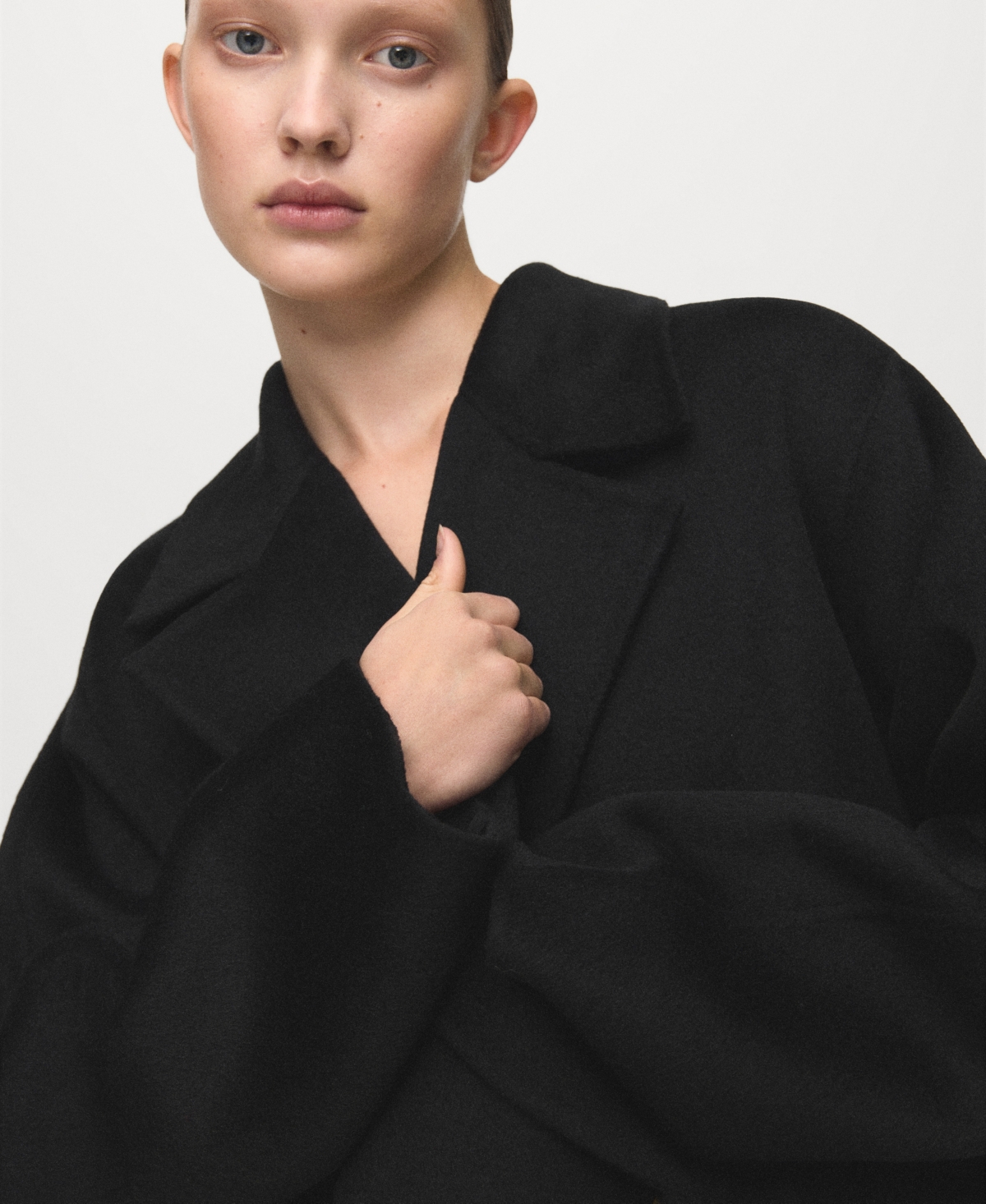 Mango Women's Handmade Oversized Wool Coat
