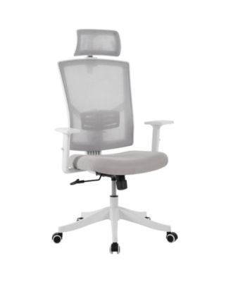 350LBS Heavy Duty Ergonomic Office Chair, Adjustable Headrest & Lumbar Support, Flip-Up Arms Desk Chair