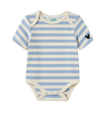 Baby Boys' Mickey Mouse Bodysuit & Denim Shortall, 2-Piece Set