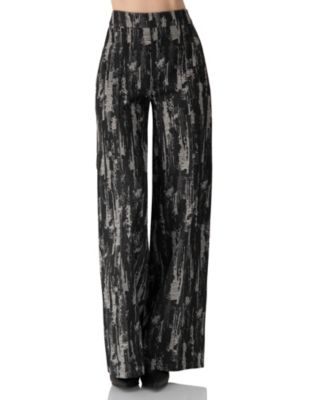 Women's Abstract Print Wide-Leg Jeans