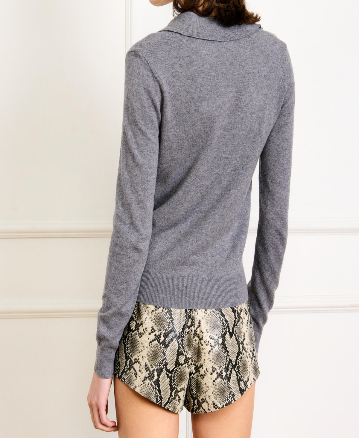 Line & Dot Women's Python Print Side Pocket Shorts