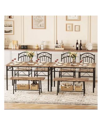 Kitchen Table Dining Table Set For 4 4Piece Dining Room Table and Chairs 43.3inch Kitchen Table Set
