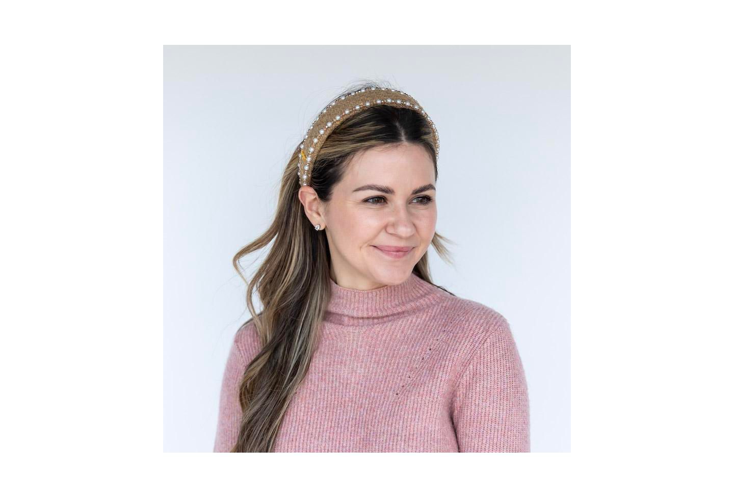 Женские аксессуары для волос Headbands of Hope Classic Pearl Headband - Tan — фото 2