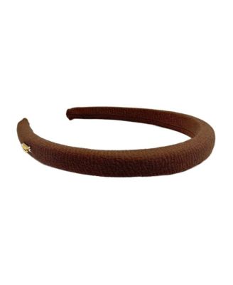 Women's Classic Padded Thin Headband  - Dark Brown