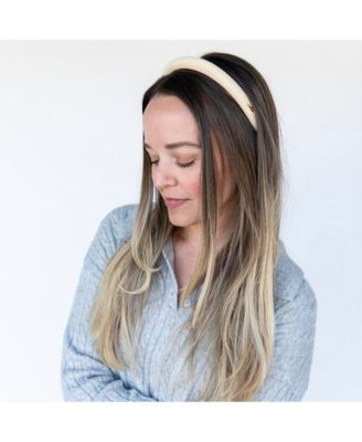 Women's Classic Padded Thin Headband  - Cream
