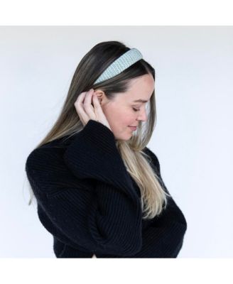 Women's Classic Padded Rope Headband - Blue White