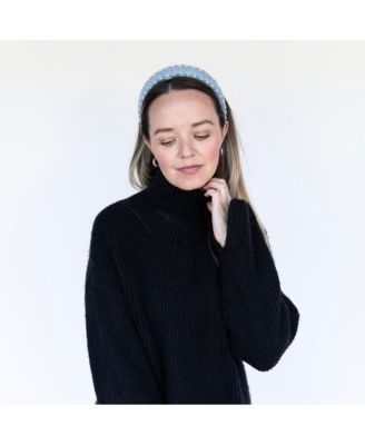 Women's Classic Pearl Headband - Sky Blue