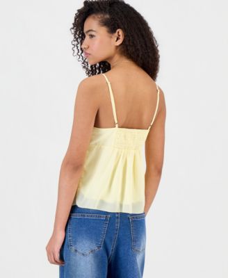 Juniors' Beaded Babydoll Tank