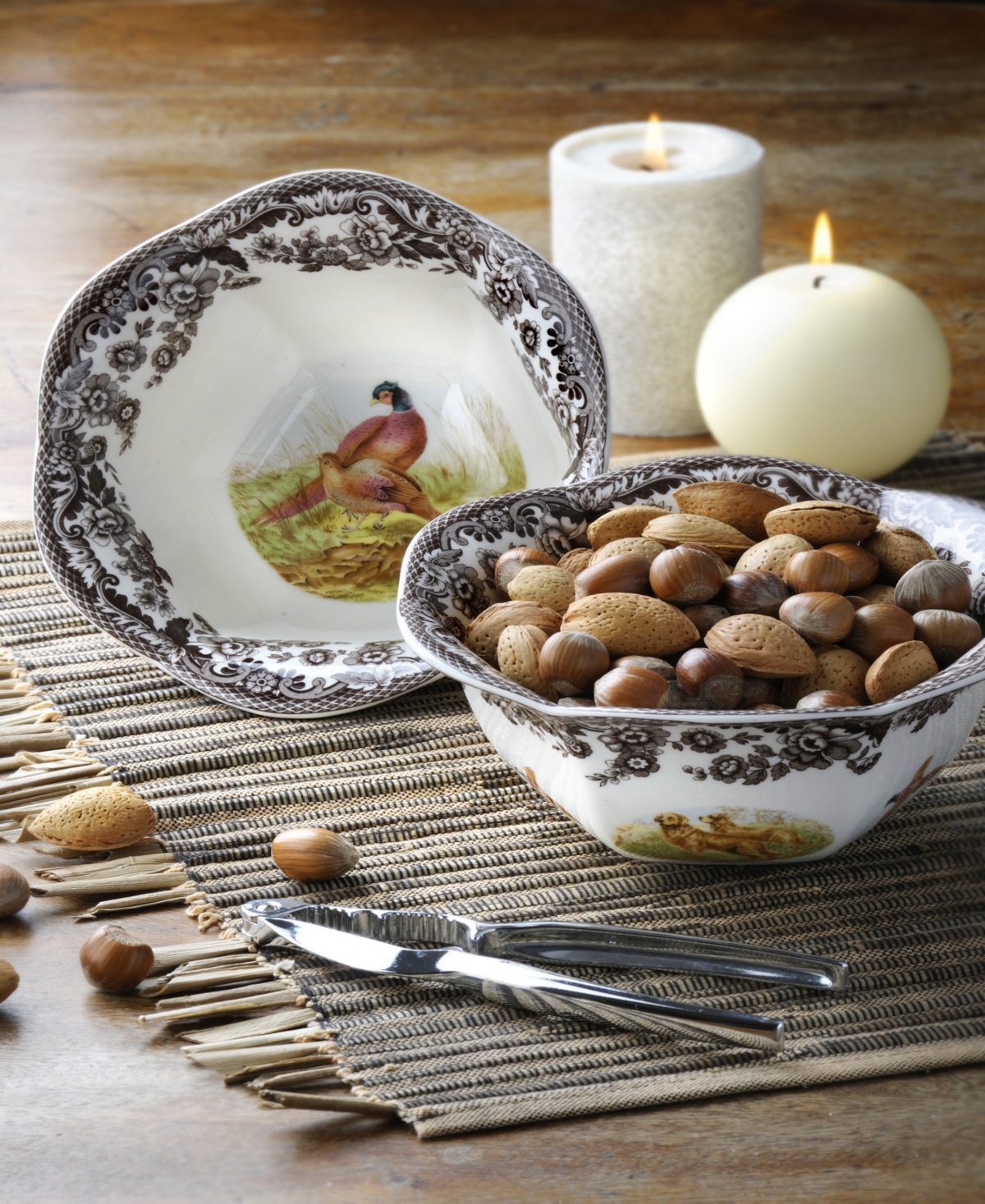 Spode Woodland Golden Retriever Nut Bowl