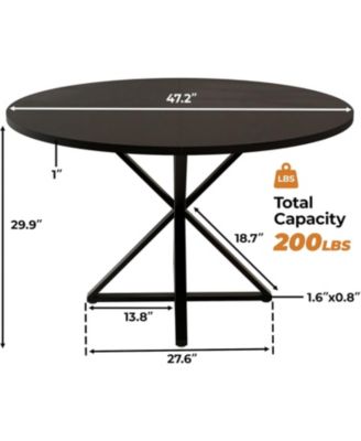 Kitchen Table Round Dining Table for 4 47 inch Farmhouse Kitchen Table Circle Dinner Table