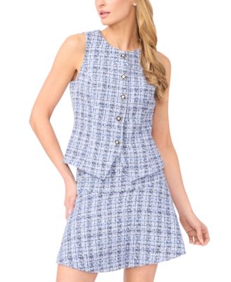Women's Button-Down Tweed Vest