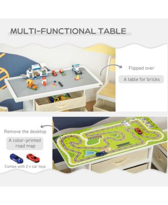 3 in 1 Kids Activity Table and Chair Set with Storage
