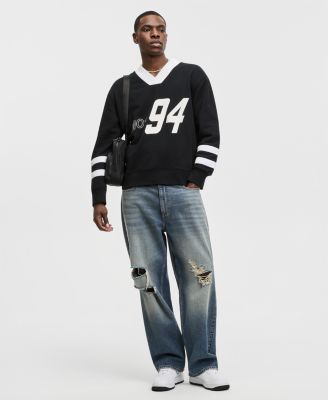 Men's Relaxed-Fit Varsity V-Neck Shirt