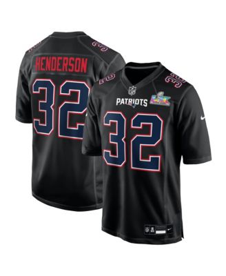Men's Treveyon Henderson Black New England Patriots Super Bowl LX Fashion Game Jersey